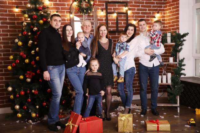 сімейний фотосет 6 новорічний