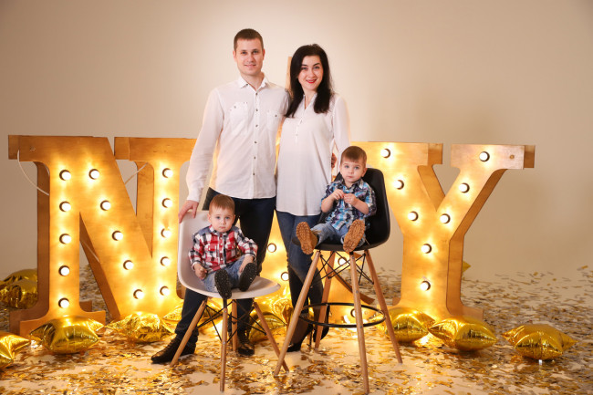 сімейний фотосет 6 новорічний